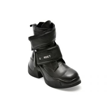 Ghete GRYXX negre, 434047, din piele naturala