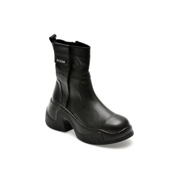 Ghete GRYXX negre, 434124, din piele naturala
