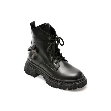 Ghete GRYXX negre, 558891, din piele naturala