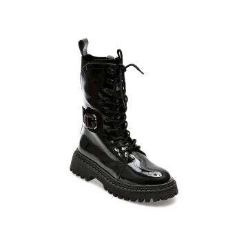Ghete GRYXX negre, 564109, din piele naturala lacuita