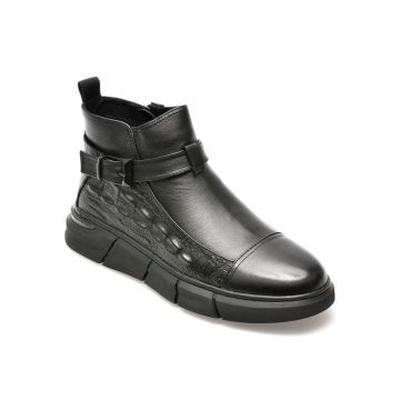 Ghete OTTER negre, 37739, din piele naturala