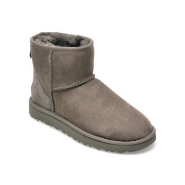 Ghete UGG gri, 1016222, din piele intoarsa