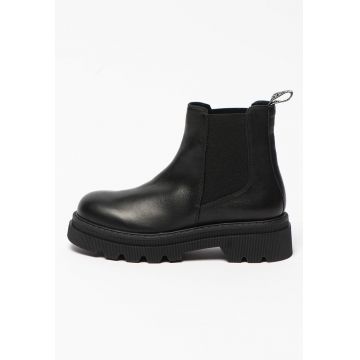 Ghete Chelsea de piele Tweed