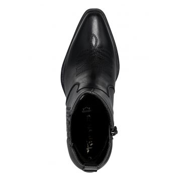 Botine cowboy din piele si piele ecologica