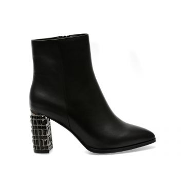 Botine EPICA negre, K799, din piele naturala