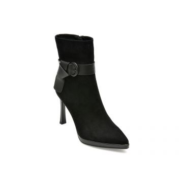 Botine FLAVIA PASSINI negre, A2204, din piele intoarsa