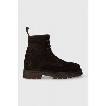 Gant pantofi de piele intoarsa Ramzee barbati, culoarea maro, 27683423.G46