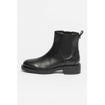 Ghete Chelsea de piele Fancy