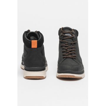 Ghete de piele cu insertii textile Pallasider