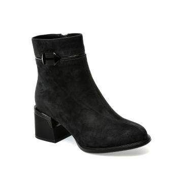 Ghete EPICA negre, K851, din piele intoarsa