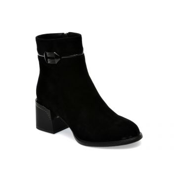 Ghete EPICA negre, K851, din piele intoarsa