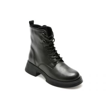 Ghete FLAVIA PASSINI negre, T590, din piele naturala