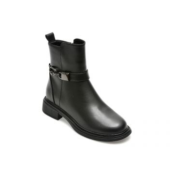 Ghete FLAVIA PASSINI negre, T730, din piele naturala
