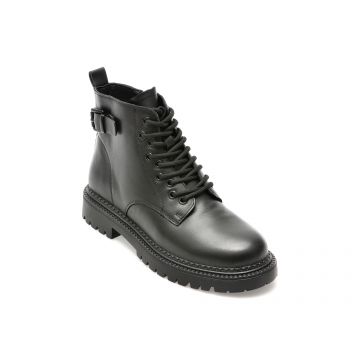 Ghete GRYXX negre, T326, din piele naturala
