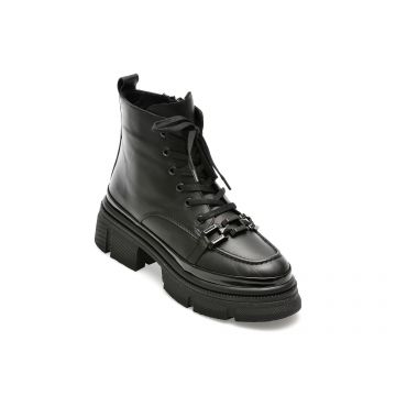 Ghete IMAGE negre, 387439, din piele naturala