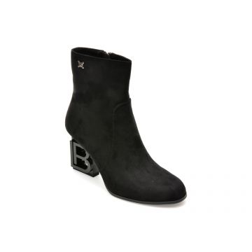 Ghete LAURA BIAGIOTTI negre, 8378, din material textil