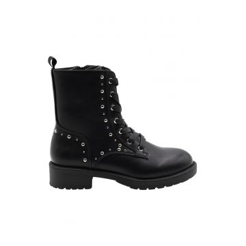 Ghete biker de piele ecologica cu nituri