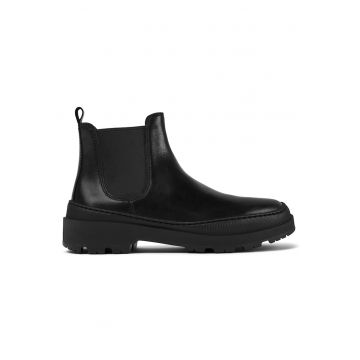 Ghete Chelsea de piele cu segmente din material textil Brutus Trek 955