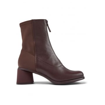 Ghete de piele cu toc masiv Kiara 1439