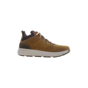Ghete de piele intoarsa cu garnituri textile