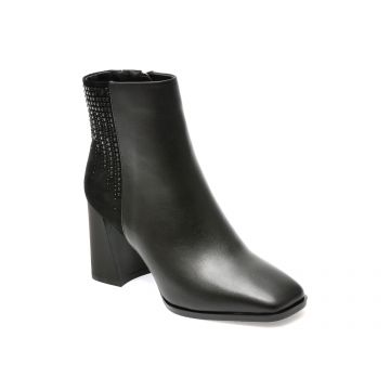 Ghete EPICA negre, 3C50043, din piele naturala