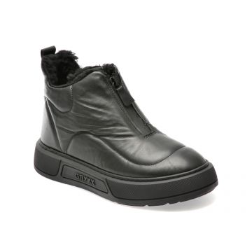 Ghete GRYXX negre, 387344, din piele naturala