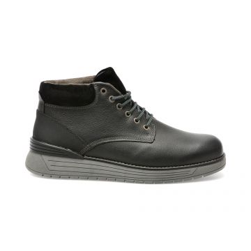 Ghete OTTER negre, 9059, din piele naturala