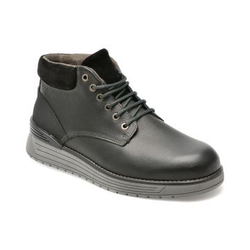 Ghete OTTER negre, 9059, din piele naturala