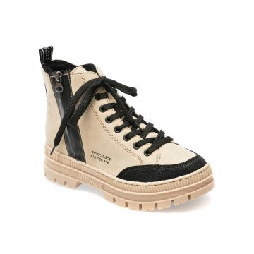 Ghete RIEKER roz, Z1804, din piele ecologica