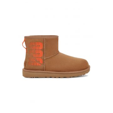 Ghete slip-on de piele intoarsa cu logo