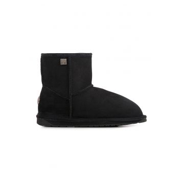 Ghete slip-on de piele intoarsa cu logo discret