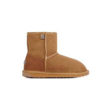 Ghete slip-on de piele intoarsa cu logo discret