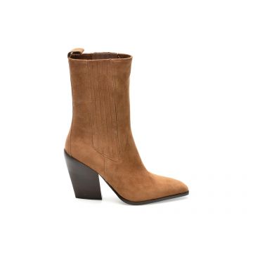 Botine EPICA maro, LM2342, din piele intoarsa