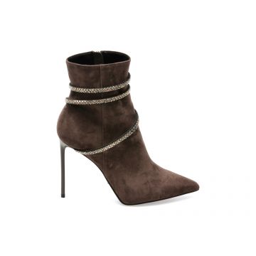 Botine EPICA maro, T0508, din piele intoarsa