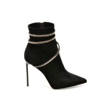 Botine EPICA negre, T0508, din piele intoarsa