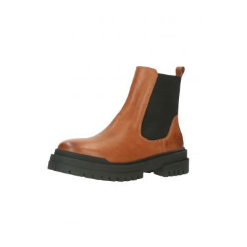 Ghete Chelsea din piele cu logo