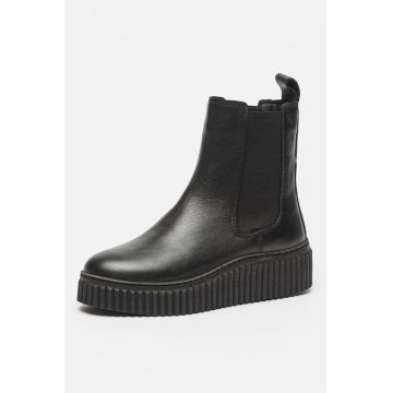 Ghete Chelsea wedge de piele