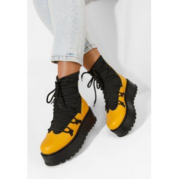 Ghete dama piele Amelia galbene