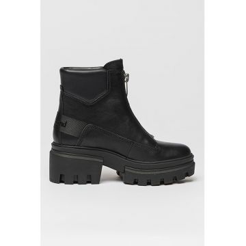 Ghete de piele cu insertii textile Everleigh
