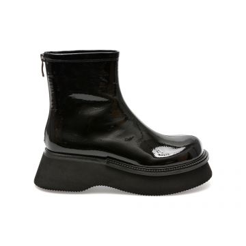 Ghete EPICA negre, YX3019, din piele naturala lacuita