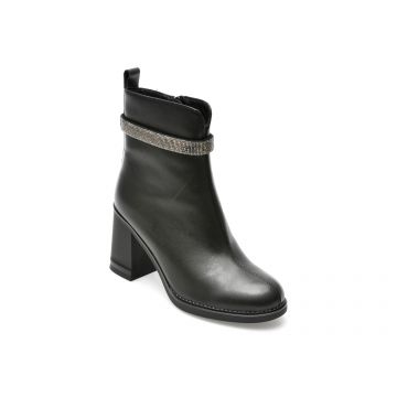 Ghete FLAVIA PASSINI negre, W44, din piele naturala