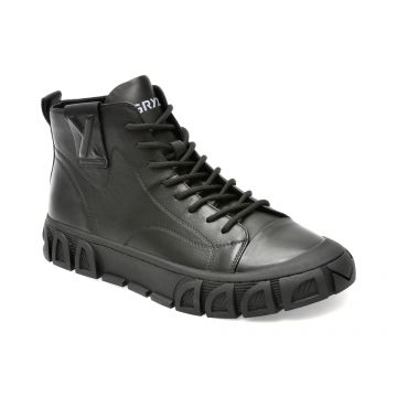 Ghete GRYXX negre, 3035, din piele naturala