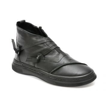 Ghete GRYXX negre, 500350, din piele naturala