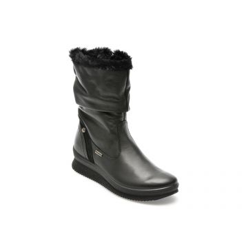 Ghete IMAC negre, 456848, din piele naturala