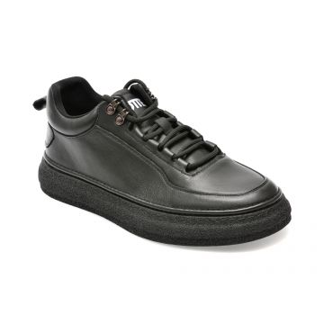 Ghete OTTER negre, 8851, din piele naturala