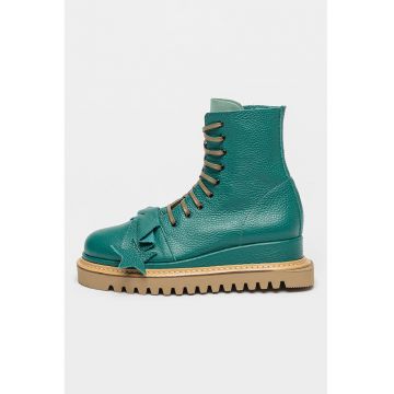 Ghete wedge de piele