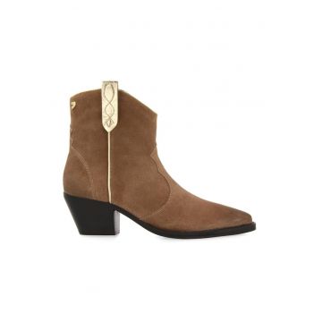 Ghete cowboy din piele intoarsa