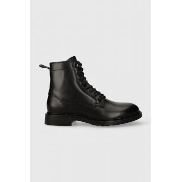 Gant ghete de piele Millbro barbati, culoarea negru, 27641414.G00