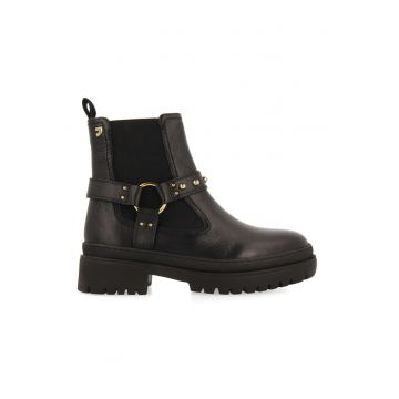 Ghete Chelsea de piele cu nituri metalice Liff