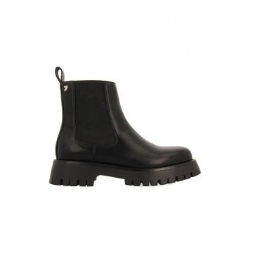 Ghete Chelsea de piele ecologica Gielo - Negru